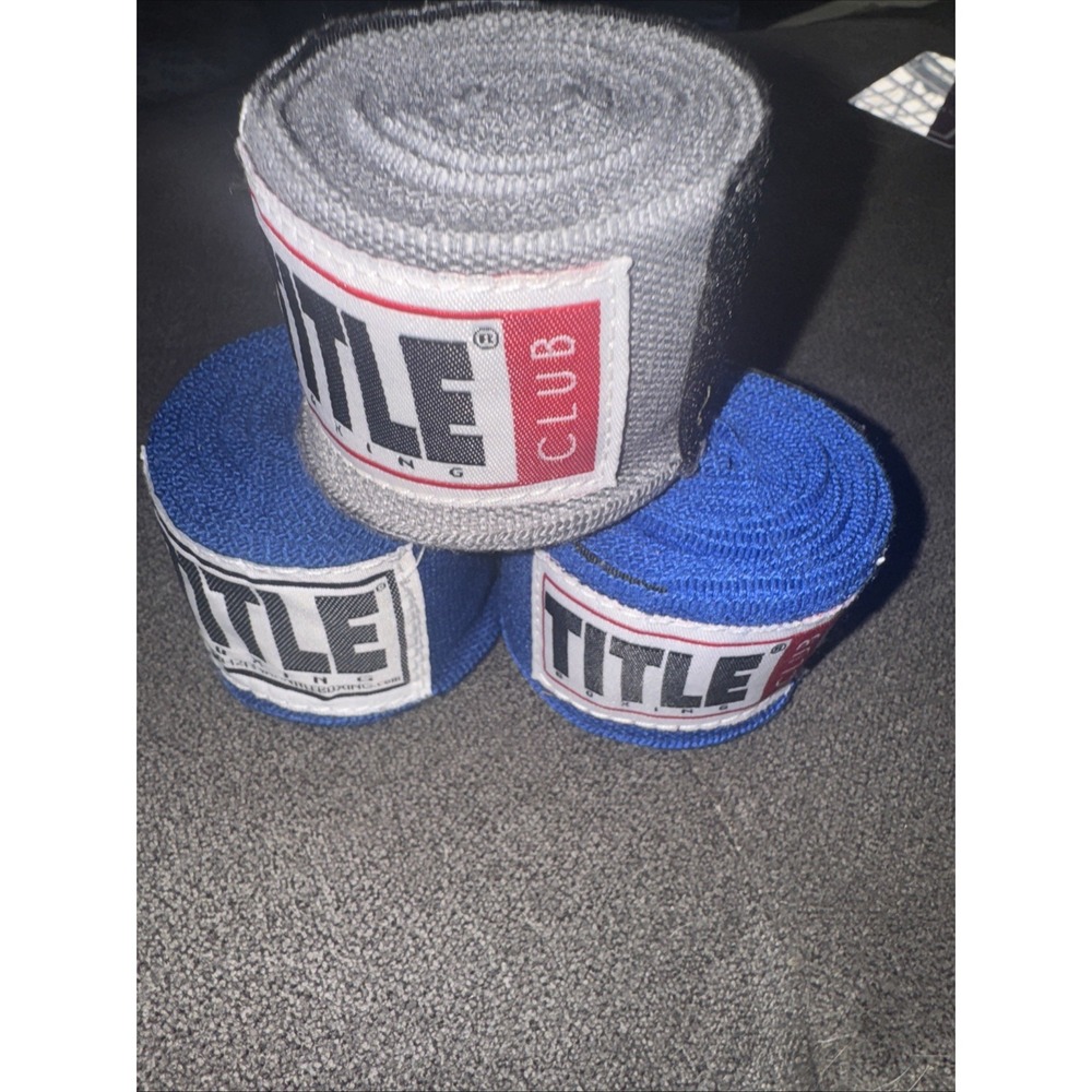Title Boxing Semi Elastic Mexican Handwraps - 2 Blue 1 Gray